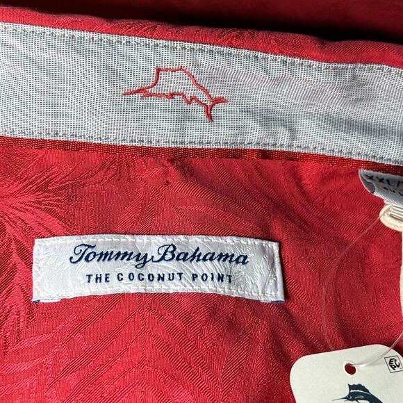 Tommy Bahama Maryland Terrapins Button Coconut Hawaiian‎ Shirt XXL Tencel NWT - Picture 3 of 11
